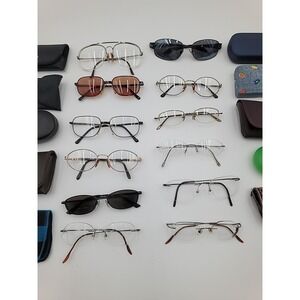 12 VTG Eye Glasses Mixed Lot Wire Rim Frames Sunglasses FRAMES ONLY Resell Case